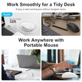 Wireless Mouse For Laptop, 2.4Ghz Computer Mouse For Work, 12-Month Battery Life, 3 Adjustable Dpi 800/ 1200/ 1600, Office Cordless Usb Mice With Usb A Receiver For Pc, Laptop, Desktop, Mac -White