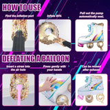 10 Pcs Roller Skate Balloon Set 22 Inch Disco Ball Balloons Color Foil Boombox Balloon 80S 90S Retro Balloons For Disco Theme Hip Hop Birthday Party