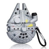 Case For Airpod 2/1 Cartoon Design Cute Silicone Cover Keychain Fashion Funny Shockproof Soft Protective Skin For Air Pods Boys Men Cool Fun Character Shell Cases For Airpods 1/2 New Spaceship