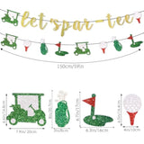 Let’s Par-Tee Banner Golf Themed Birthday & Retirement Party Glitter Garland