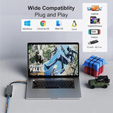 DTech 3 Port USB to Ethernet Adapter USB 3.0 Hub 10/100/1000 mbps Gigabit Wire