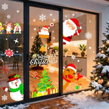 9 Sheets 200+ Christmas Window Stickers Snowflakes Santa Reindeer Decals