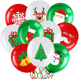 45 Pcs Christmas Balloons, 12 Inch Christmas Latex Bulk Red Green And White Xmas Tree Santa Party Balloons For Birthday Party Decorations Holiday Xmas Party Favors