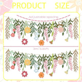 2 Pcs Flower Birthday Party Banner Spring Decor Floral Theme Hanging Garland Spring Happy Birthday Flower Banner Boho Floral Leaf Party Supplies For Women Wedding Baby Shower Backdrop Indoor Outdoor
