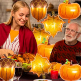 9pcs Fall Thanksgiving Balloons Pumpkin Pine Cone Maple Leaf Foil Balloons for Party Decor