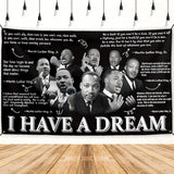 Martin Luther King Backdrop 71×43 Inch African American MLK Day Party Decor