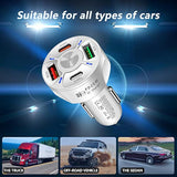Car Charger Adapter,4 Ports Usb Fast Car Charger Qc3.0/Pd20W/Type-C/2.1A, Smart Shunt Car Phone Charger Compatible Iphone 14 13 12 Pro Max/All Smart Phones (White)