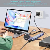 Usb C Hub Usb Hub 3.0, Aluminum 7 In 1 Usb Extender, Usb Splitter With 1 X Usb