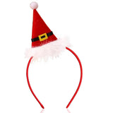 Christmas Hat Headband Red Santa Hat Hair Band Winter Hair Hoop Womens Girls Christmas Party Hair Accessories Photo Props