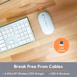 X9 2.4G Wireless Mouse - Quiet And Comfortable Computer Mouse With Usb Receive