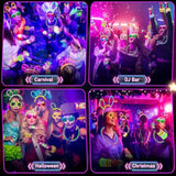 Glow In The Dark Supplies For Kids Adults, Light Up Party Favors, 56 Led Light Up Toys, 100 Glow Sticks Bulk Party Pack Diy Glasses Headbands Necklaces For Neon Party Supplies & Decorations