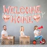Welcome Home Balloons Banner 16 Inch Rose Gold Leter Foil Balloons For Welcome Home Decorations Homecoming Party Decoration