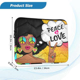 African American Afro Woman Peace Laptop Sleeve Case 13, 13.3, 14 Inch, Computer Cases For Pad Tablet, Waterproof Briefcase Bag