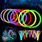 100-Pack 8-Inch Glow Sticks with Connectors for Halloween and Party Supplies