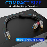 Rca Splitter Y-Rca Cable, 1 Rca Male To 2 Rca Female Audio Speaker Y Adapter,