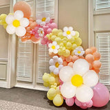 137 Pc Daisy Flower Balloon Garland Kit Groovy Boho Pastel Party Decorations