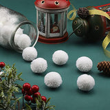 20 Pcs Christmas Yarn Pom Poms Balls For Diy Handmade Crafts Fuzzy Pompoms For Christmas Diy Hats Thanksgiving Party Holiday Hanging Home Decorations(1.5 Inch,White)