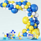 Blue Yellow White Balloon Garland Arch Kit Baby Shower Wedding Birthday Party Decor