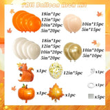 Fall Balloon Arch Kit: Burnt Orange, Gold Confetti, Maple Leaf Decor