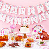 153 Pcs Easter Bunny Birthday Party Decorations Kit With Bunny Birthda