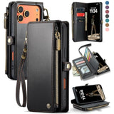 Premium Wallet Case for iPhone 17 Pro Max with RFID Card Holder, Black
