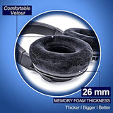 Velour Ear Pads Compatible With Stealth 700 600 Xo Seven, Cloud 1-2, Alpha, Stinger, Flight, Alpha S, Hd280 Pro, Ath-M50X Ath-M40X Headphones (Black)