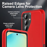 For Samsung Galaxy S24 Fe Case, Military Grade 3 In 1 Heavy Duty Shockproof/Drop Proof/Dust Proof Case With 2Pcs Tempered Glass Screen Protector (Red/Black)