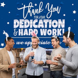 We Appreciate You Banner Decorations Thank You For All You Do Banner Backdrop For Teacher Employee Staff Doctors Nurse Poaster Boss Volunteer Appreciation Week Party Decor Supplies - Blue Silver