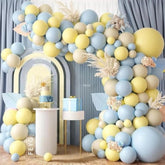 Pastel Blue & Yellow Balloon Garland Kit: Baby Shower Decor