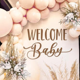 Welcome Baby Shower Decal Sign - Pregnancy Gender Reveal Stickers Boy Or Girl For Wall Balloon Arch Backdrop