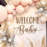 Welcome Baby Shower Decal Sign - Pregnancy Gender Reveal Stickers Boy Or Girl For Wall Balloon Arch Backdrop