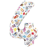 26 Inch Bluey & Bingo Number Foil Balloon – Kids Birthday Party Balloons – Bluey Number Balloon 1–5