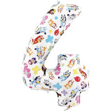 26 Inch Bluey & Bingo Number Foil Balloon β Kids Birthday Party Balloons β Bluey Number Balloon 1β5