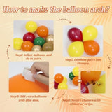 Fall Balloon Arch Kit: Orange, Burgundy, Gold Thanksgiving Decor (144pcs)