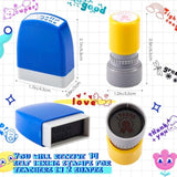14 Pcs Teacher Stamps Set For Classroom Grading Self Inking Colorful Stamps For Teachers Motivational Messages Parent Signature Stamp School Supplies Christmas Gifts (Inspiration Style)