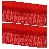 20 Pack Foil Curtain Backdrop Red Metallic Tinsel Foil Fringe Curtains Photo Booth Props For Birthday Wedding Engagement Baby Shower Bachelorette Christmas Holiday Celebration Party Decorations