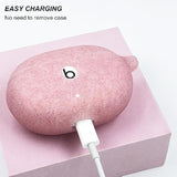 Case Compatible With Beats Studio Buds (2021) / Beats Studio Buds + (2023) Silicone Protective Case For Beats Wireless Earbuds With Keychain (Rose Gold)