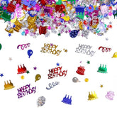 1500 Pcs Happy Birthday Confetti, Multi-Color Birthday Confetti Metallic Foil Balloon Confetti, Birthday Table Decorations For Birthday Party, Baby Shower, Diy Arts And Crafting