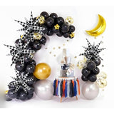 4-Piece 26-Inch Black White Checked Balloons for Party and Racing Decor