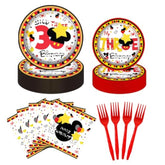 80 Pcs Red Cartoon 3Rd Birthday Party Plates, Young Wild And Three Dessert Plates Napkins Tableware Kit For Boys Three Years Old Birthday Party Decorations - 20 Guests