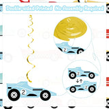 20Pcs Race Car Hanging Swirls – Checkered Flag Racing Theme Party Decor