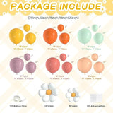 180Pcs Boho Daisy Balloon Arch Kit for Groovy Hippie Theme Party Decorations