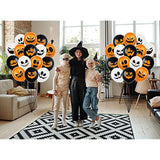 60Pcs Halloween Balloons - 12" Latex Pumpkins & Ghost Faces, 15 Styles for Party Decor