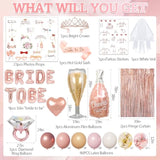 116pcs Bachelorette Party Kit with Sash, Veil, Crown, Props & Wedding Decor