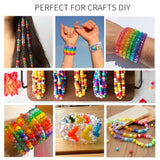 1000+pcs Glitter Pony Beads, 9mm Acrylic Beads for Bracelets & Crafts DIY