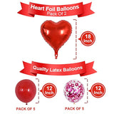 42 Inch Large Red Love Foil Balloons, Pack Of 13, Mylar Foil Love Ball