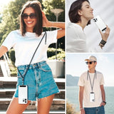 Universal Adjustable Phone Neck Strap with Lanyard and Tether Tabs Black/Grey