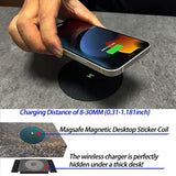 Magnetic Invisible Wireless Charger 8-30Mm, Under Desk 15W Furniture Wireless Charging Pad For Magsafe Iphone 14/13/ 12/Airpods3 And Android Phone Wireless Charging(With Pd Adapter)