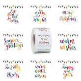 1000 Pcs 1.5 Inch Christmas Roll Stickers Multi Colored Happy Holiday Stickers Round Merry Christmas Envelope Sticker For Handmade Goods Gifts Greeting Card Decor