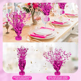 12 Pack Metallic Foil Spary Centerpieces for Tables, Hot Pink Centerpieces for Tables Decorations, Star Brust Table Centerpieces for Birthday Graduation Wedding Baby Shower Party